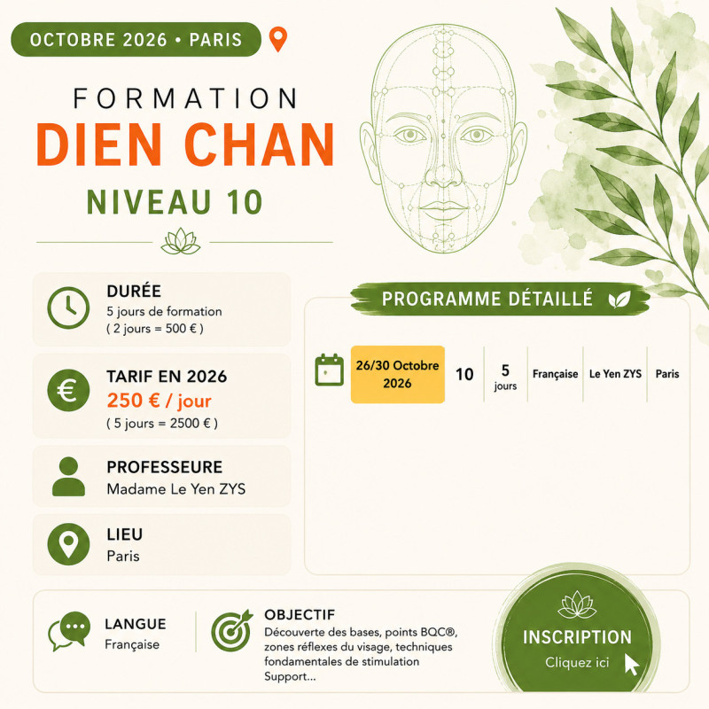 Formation Dien Chan niveau 10 à Paris – Académie Dien Chan 2
